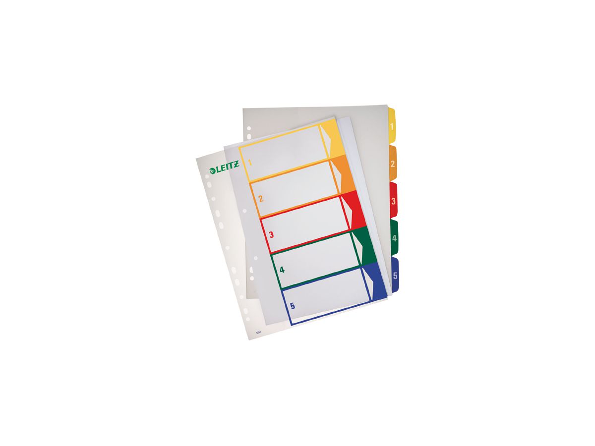LEITZ Répertoires PP PC descr. A4+ 12910000 multicouleur 1-5 (4002432358427)