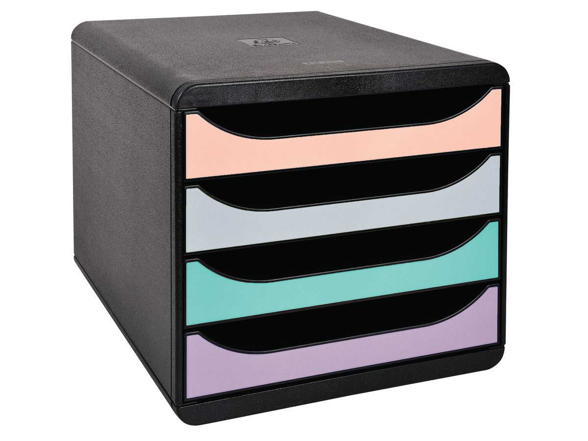 EXACOMPTA Set Tiroires Aquarel A4+ 3104296D Big Box, noir/glossy (9002493424593)