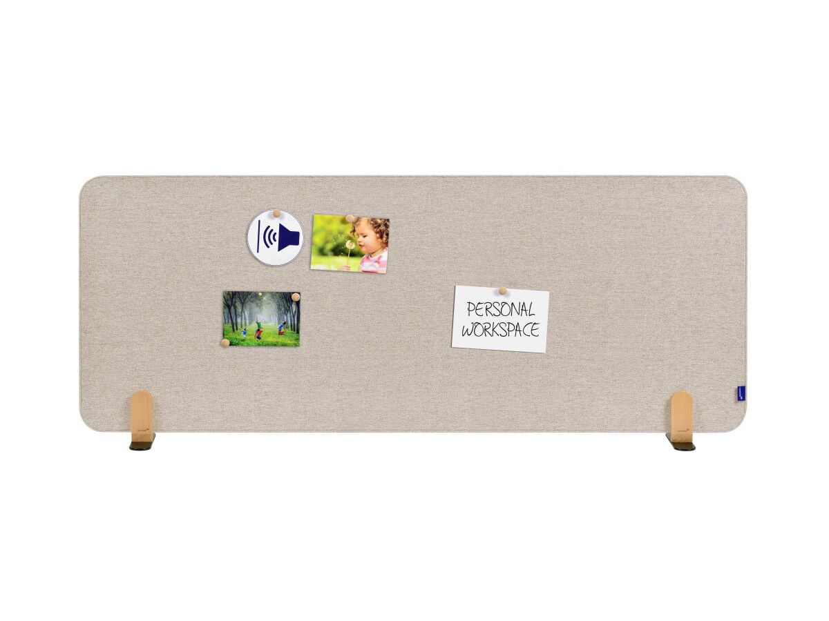 LEGAMASTER Séparateur de bureau 160x60cm 7-209835 ELEMENTS, beige, pied de sup. (8713797101240)