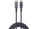AUKEY Cable USB-C-to-C,LCD Display CB-MCC101 1.0m,Nylon Braided,100W,Bl. (0689323785292)