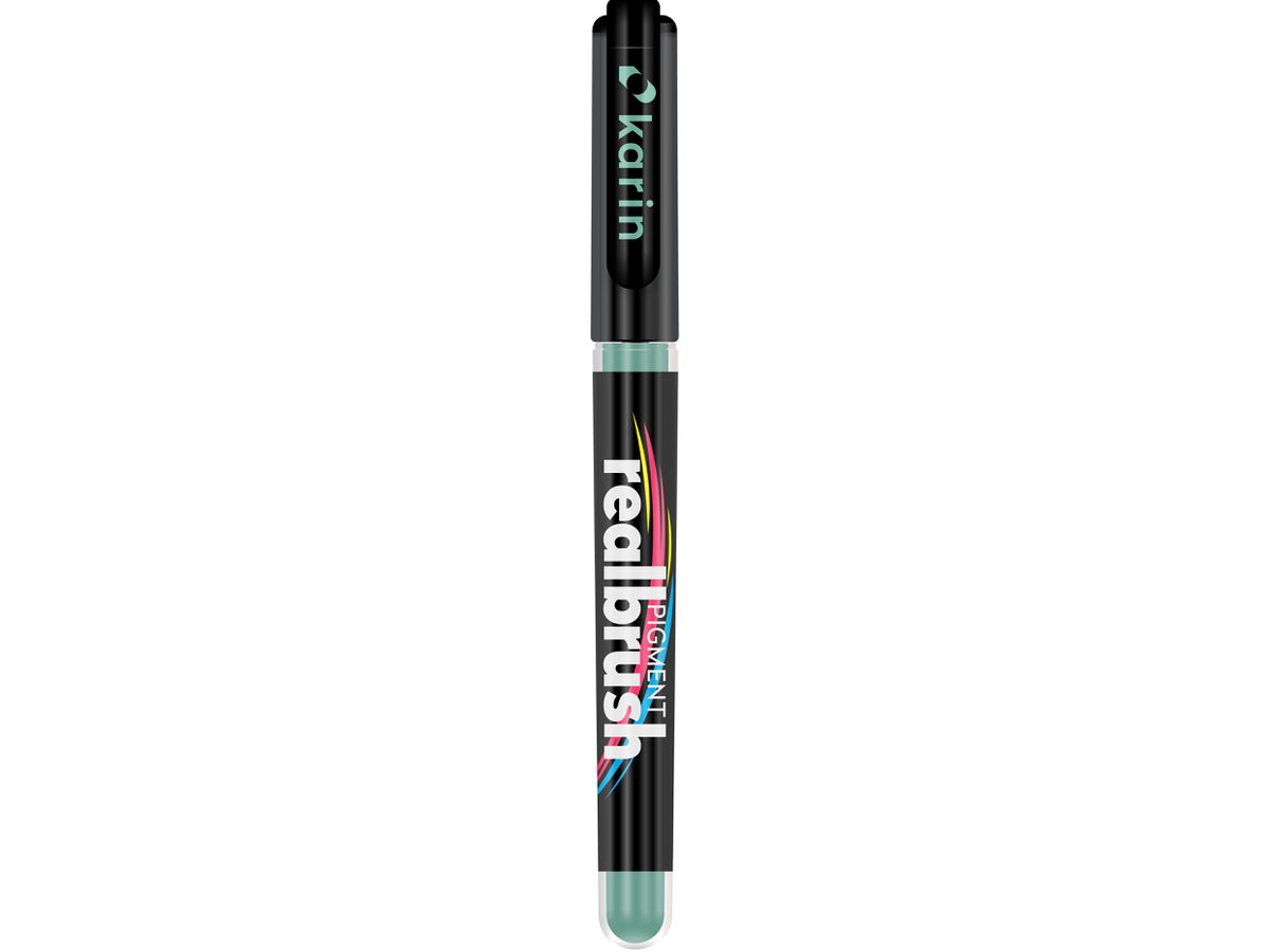 KARIN Real Brush Pen 0.4mm 33Z337 Pigment, vert pastel (5904446032210)