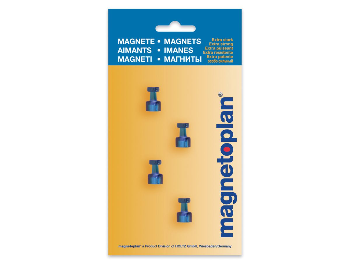 MAGNETOPLAN magnet. Memohalter 18x11mm 1666114 dunkelblau 4 Stk. (4013695024851)