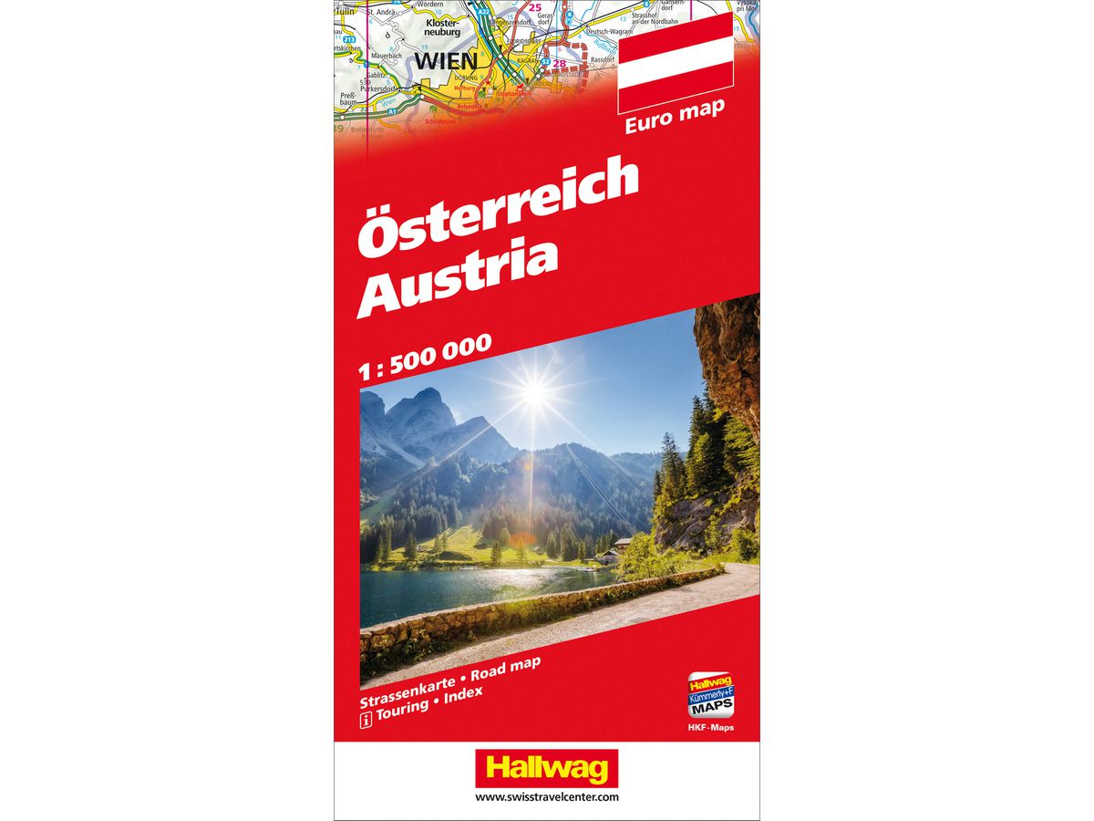 HALLWAG Carte routière 382830994 Österreich (Dis) 1:500'000 (9783828309944)