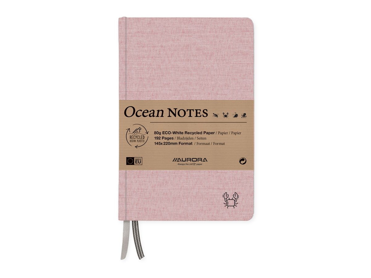 AURORA OCEAN NOTES A5 2396RTR rouge, ligné 192 pages (5411028040605)