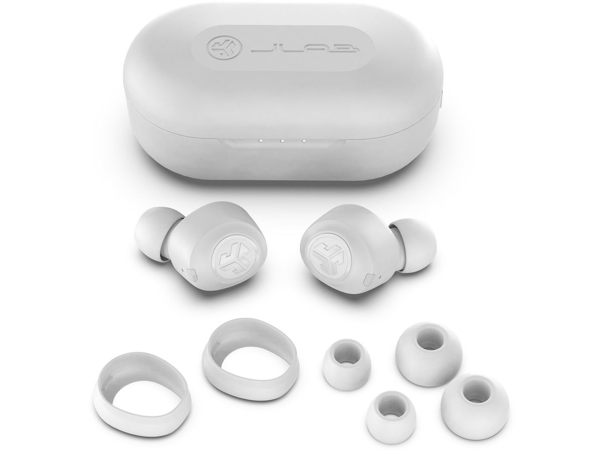 JLAB JBuds Air IEUEBJBUDSAIRRWHT82 True Wireless, White (0812887018531)
