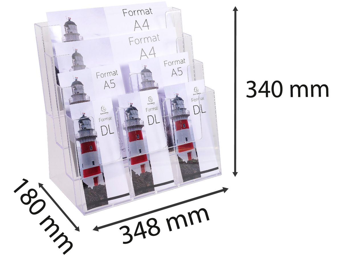 EXACOMPTA Prospekthalter Multi Format 74258D transparent (9002493104204)