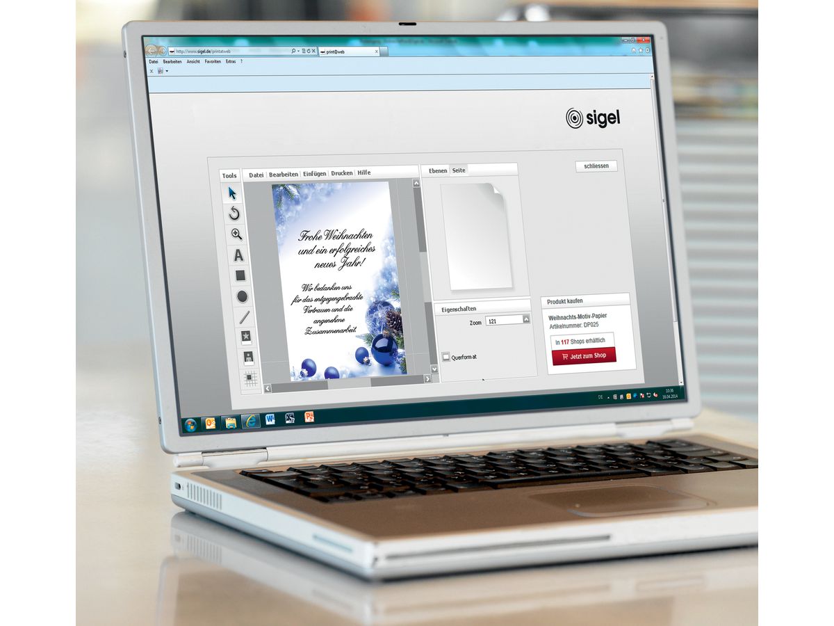 SIGEL Papier design A4 DP034/W Noël, 90 g 100 feuilles (4004360849671)