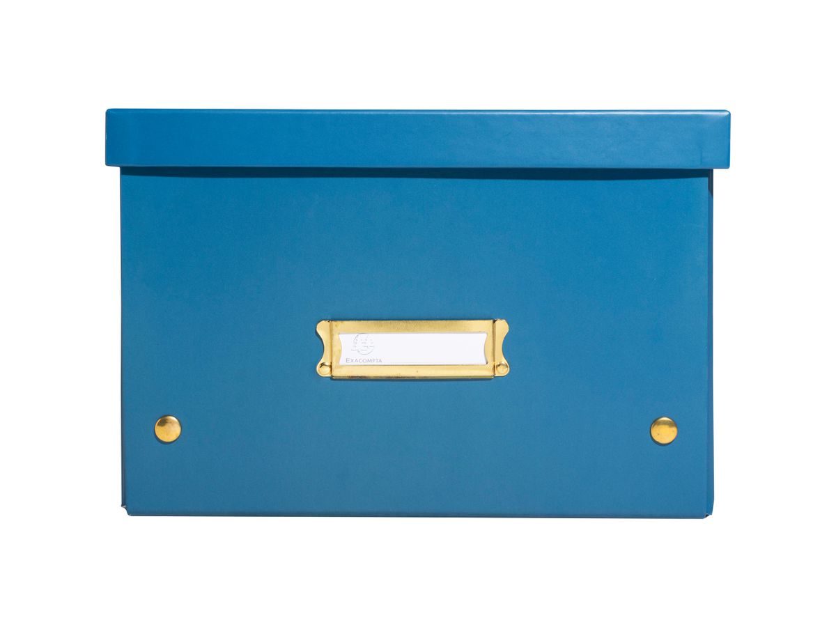 EXACOMPTA Boîte de rangement Neo Deco 62352E bleu, A4+ 27x36x19cm (3130630623526)