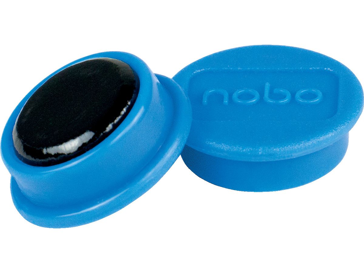 NOBO Aimant ronde 24mm 1915292 bleu 10 pcs. (5028252611145)