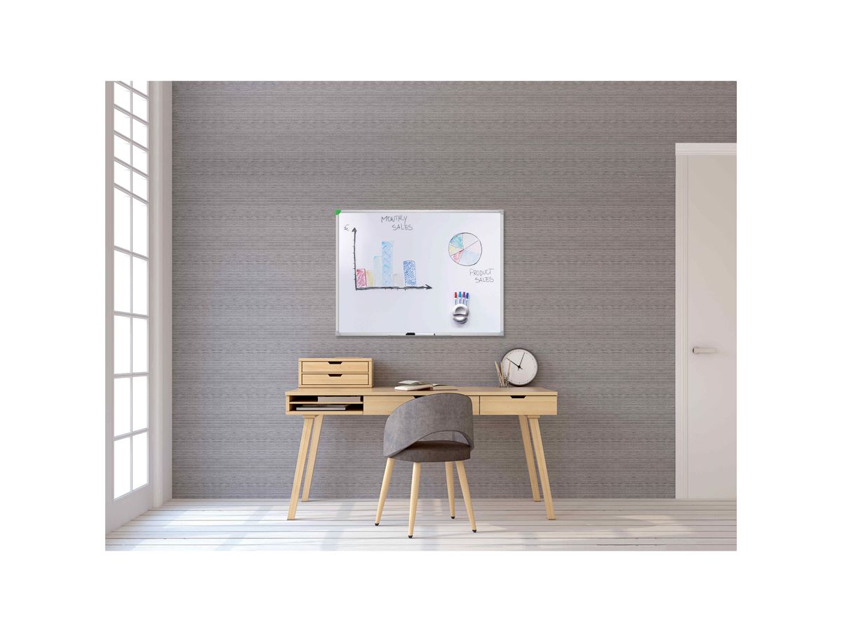 FRANKEN Tableau blanc 90x120 cm SC929012 U-Act!Line, acier émaillé (4016946224024)