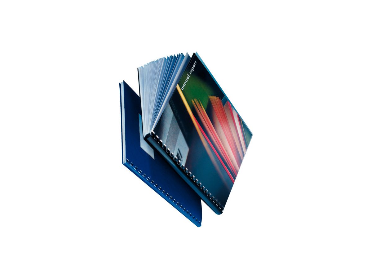 LEITZ Dorsi in plastica 8mm A4 35041 nero, 21 anelli 100 pezzi (5411313350419)