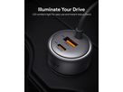 AUKEY Pathfinder Sling Car Char. CC-P2 2-Port,USB-A&C,Buit-in-Cable (0689323788149)