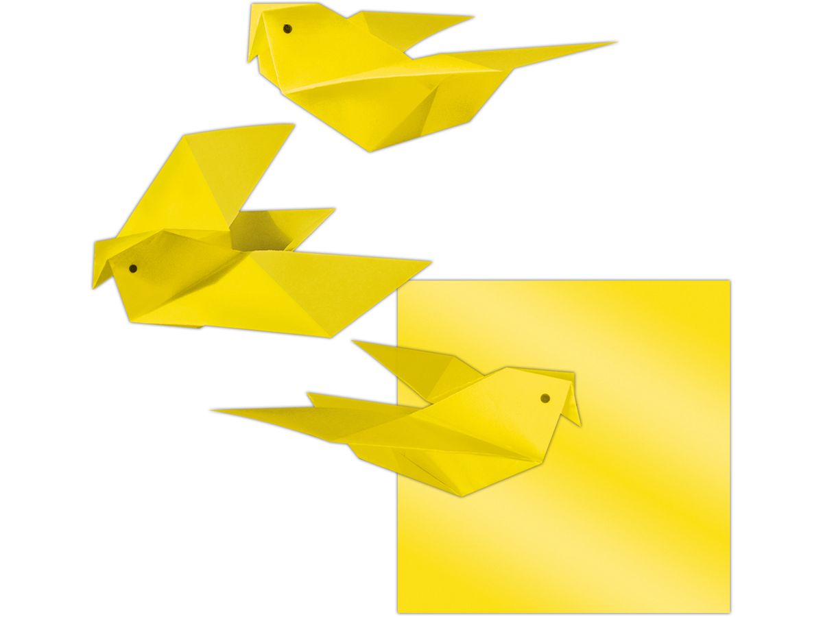 URSUS Faltblätter Origami 14x14cm 2536112 citronengelb 100 Blatt (4008525253099)