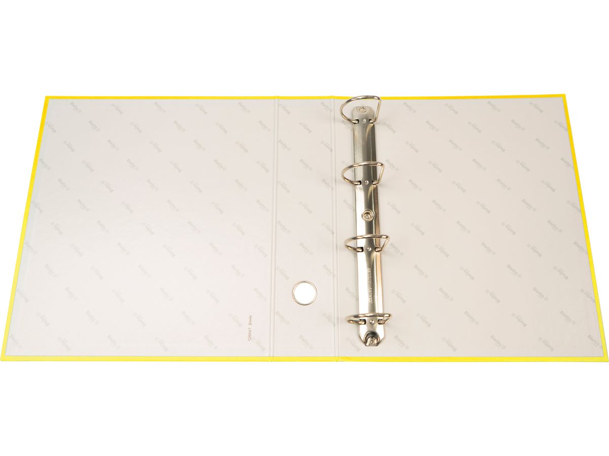 BIELLA Cart. anelli Dinor-Quatro 7cm 12644720U giallo, 4-anelli A4 (7611365256143)