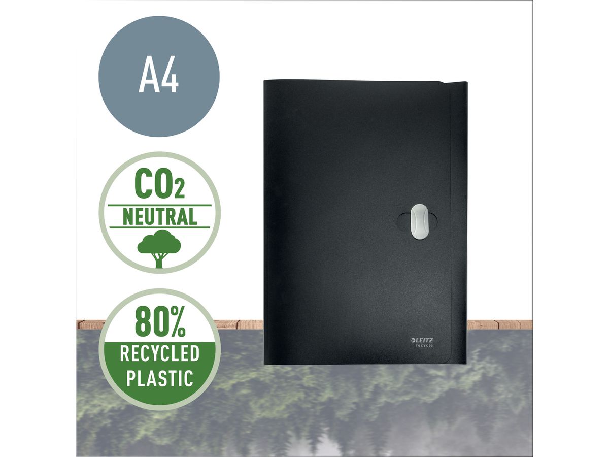 LEITZ Dossier archivio Recycle A4 4622-00-95 nero, PP (4002432127481)