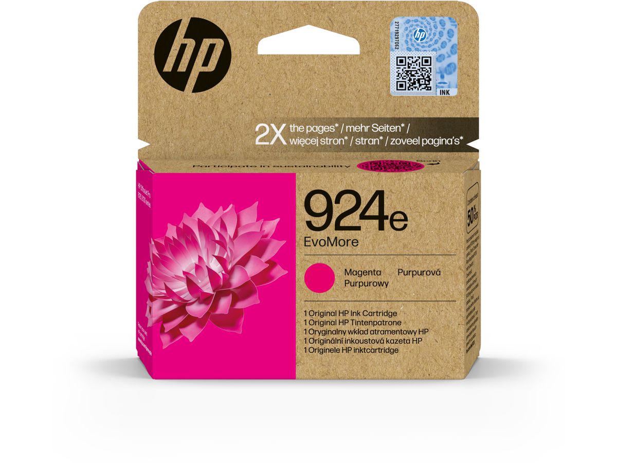 HP Cart. d'inch. 924e magenta 4K0U8NE OfficeJet Pro 8120/8130 800 p. (0196786147463)