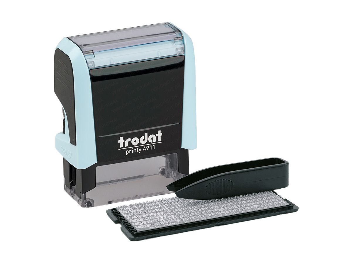 TRODAT Printy 4911 Typo 3 riga 180853 azzurro pastello (9010035808534)