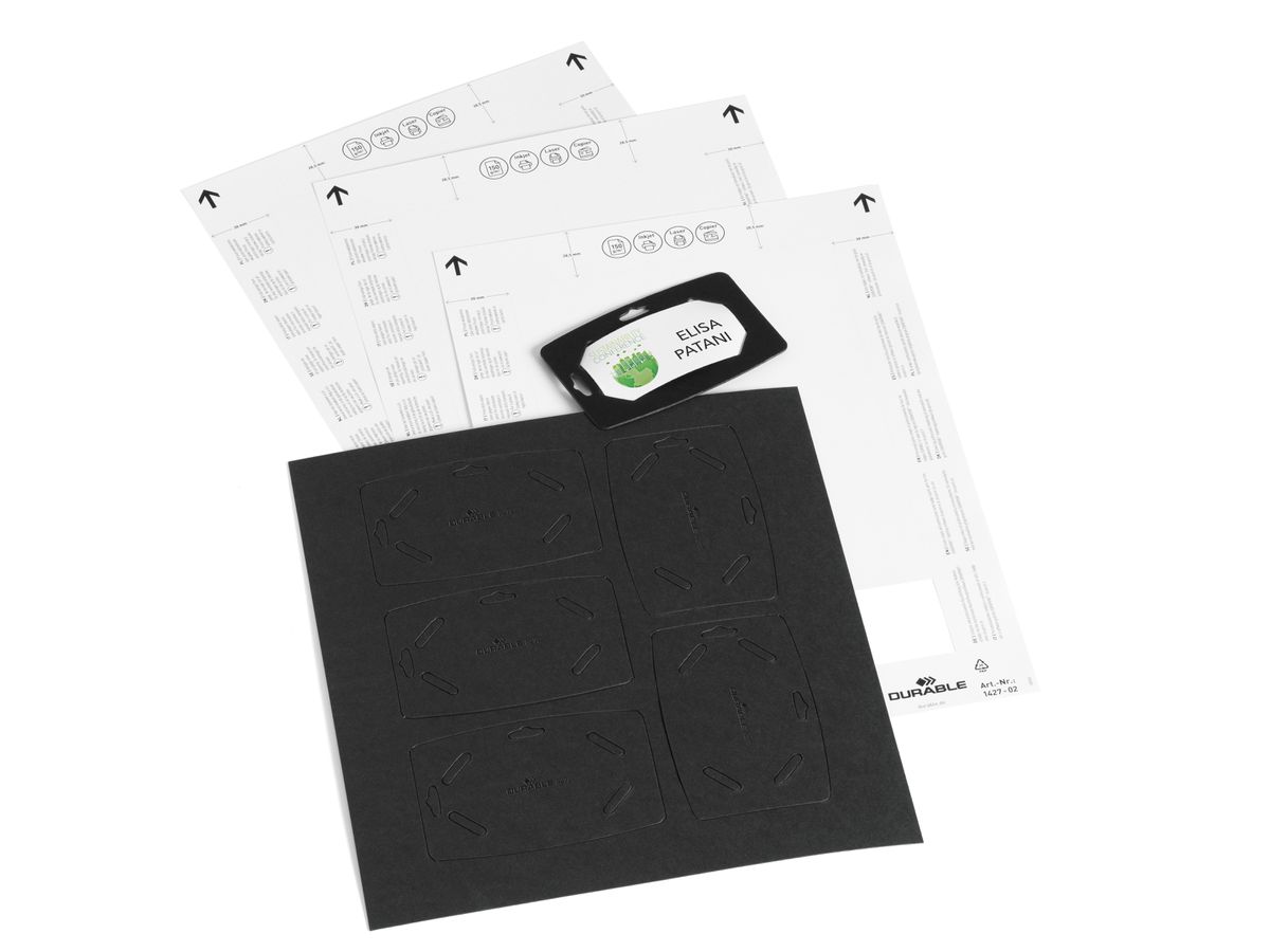 DURABLE Badge Papier recyclé 827201 40x75mm 20 pcs. (4005546741062)
