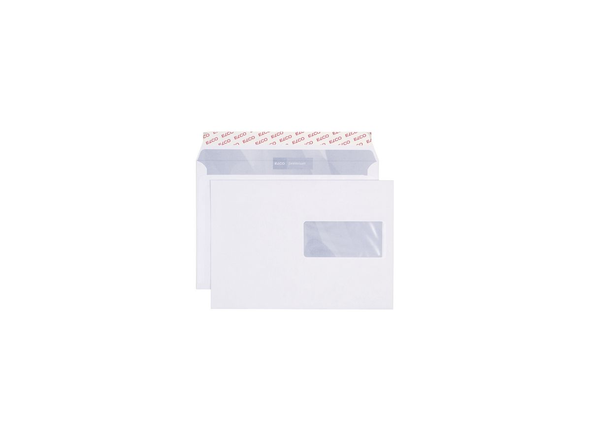 ELCO Enveloppe Premium fen.droit C5 32896 100g blanc, colle 500 pcs. (7611722010814)