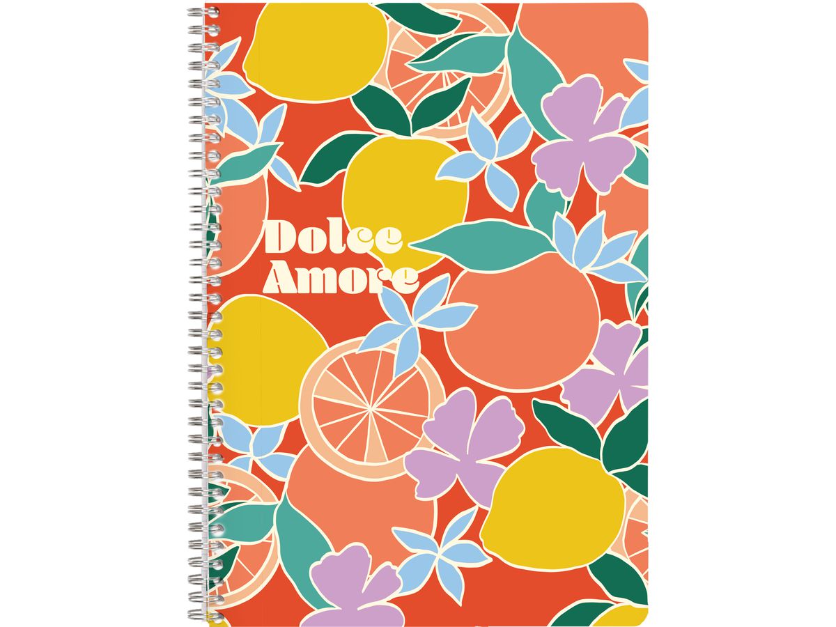 CLAIREFONTAINE Carnet spirale A4 116265C Dolce Amore ligné ass. 74 f. (3329681162652)