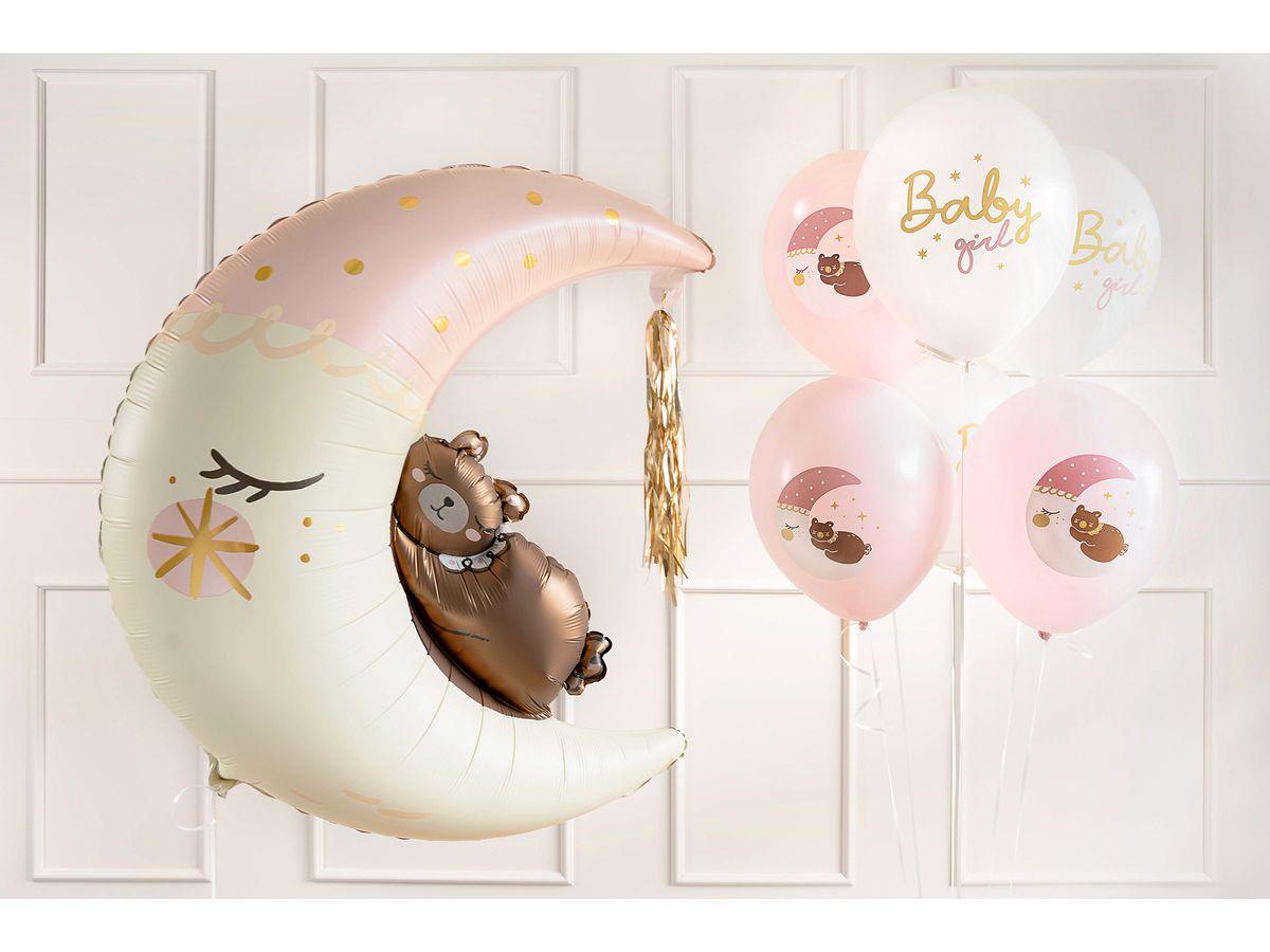 PARTYDECO Ballons 30cm SB14P3370006 Baby Girl, rose 6 pièces (5904555046757)