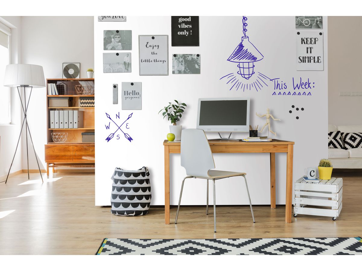 LEGAMASTER Whiteboard 101x300cm 7-106203 Wrap-UP Kunststoff / PVC frei (8713797087209)