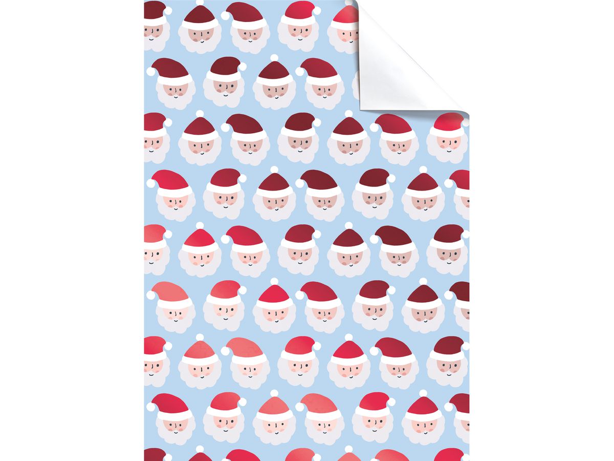 STEWO Geschenkpapier Claus 2512523341 hellblau 50x70cm (7630050876534)