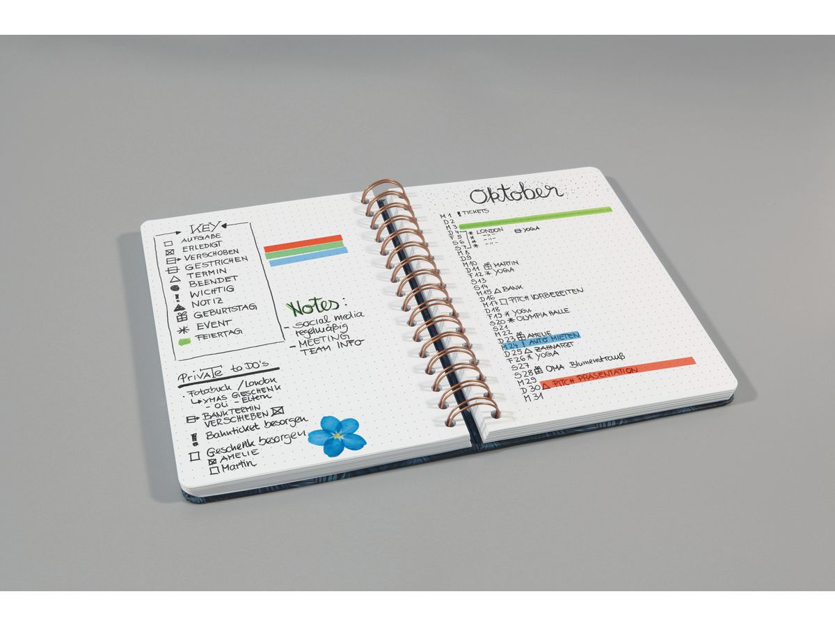 JOLIE Taccuino A5 JN606 Violet Marble, dots, 120 p. (4004360812255)