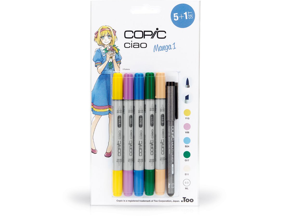 COPIC Marker Ciao 22075556 5+1 Set Manga 1 (4013695261409)