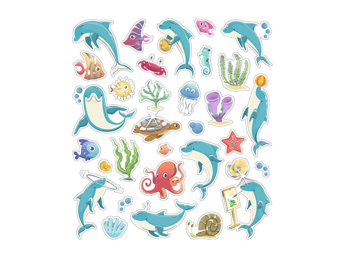 URSUS Glitzer-Sticker FUN Mot. 03 59540003F 136 sticker (4008525245247)