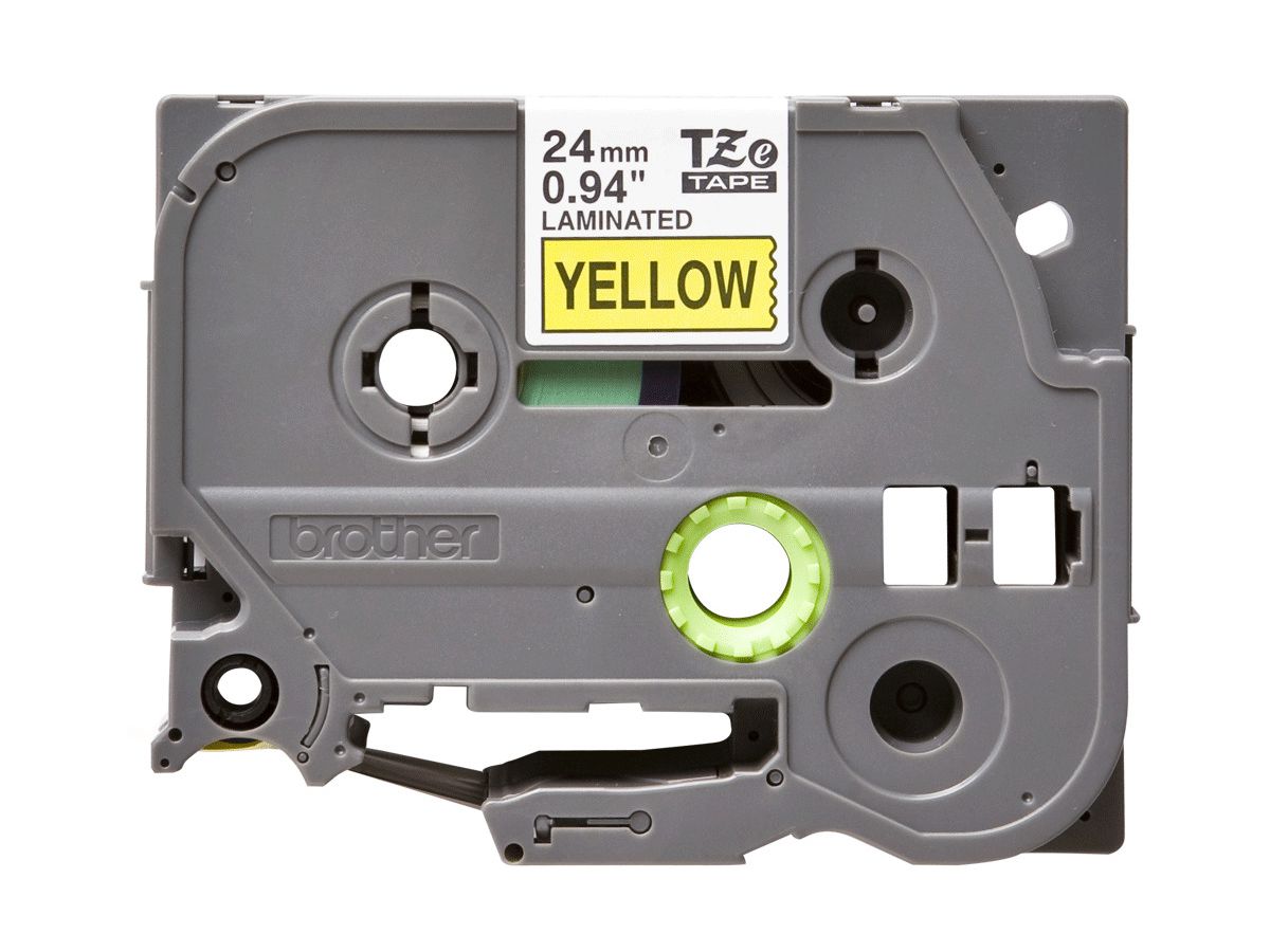 PTOUCH Nastro, plastific. nero/giallo TZe-651 PT-2450DX 24 mm (4977766686747)