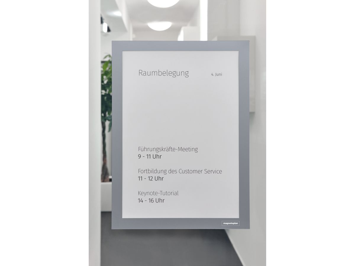 MAGNETOPLAN Magnetrahmen A4 1131901 selbstklebend, grau 2 Stk. (4013695064949)