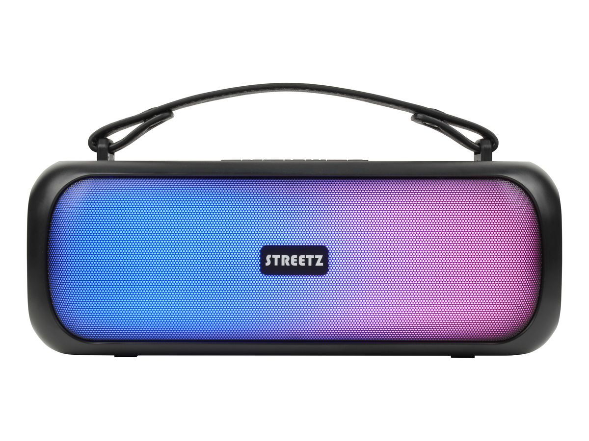 STREETZ BT Boombox 2x7.5 W CMB-110 Black,AUX,USB flash,LED,IPX5 (7333048057471)