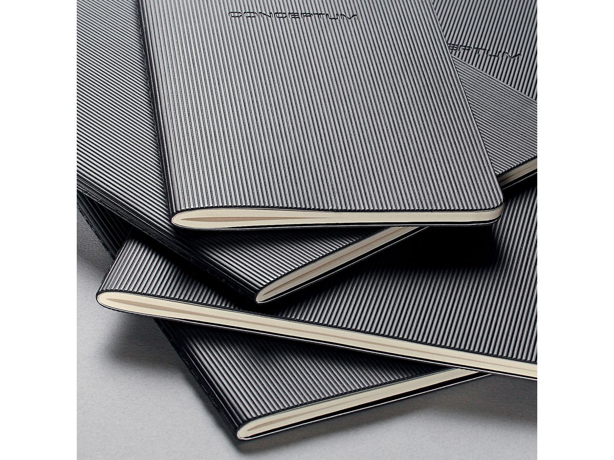 CONCEPTUM Notizheft CONCEPTUM Softc. A5 CO862 Softwave,black,quad. (4004360831058)