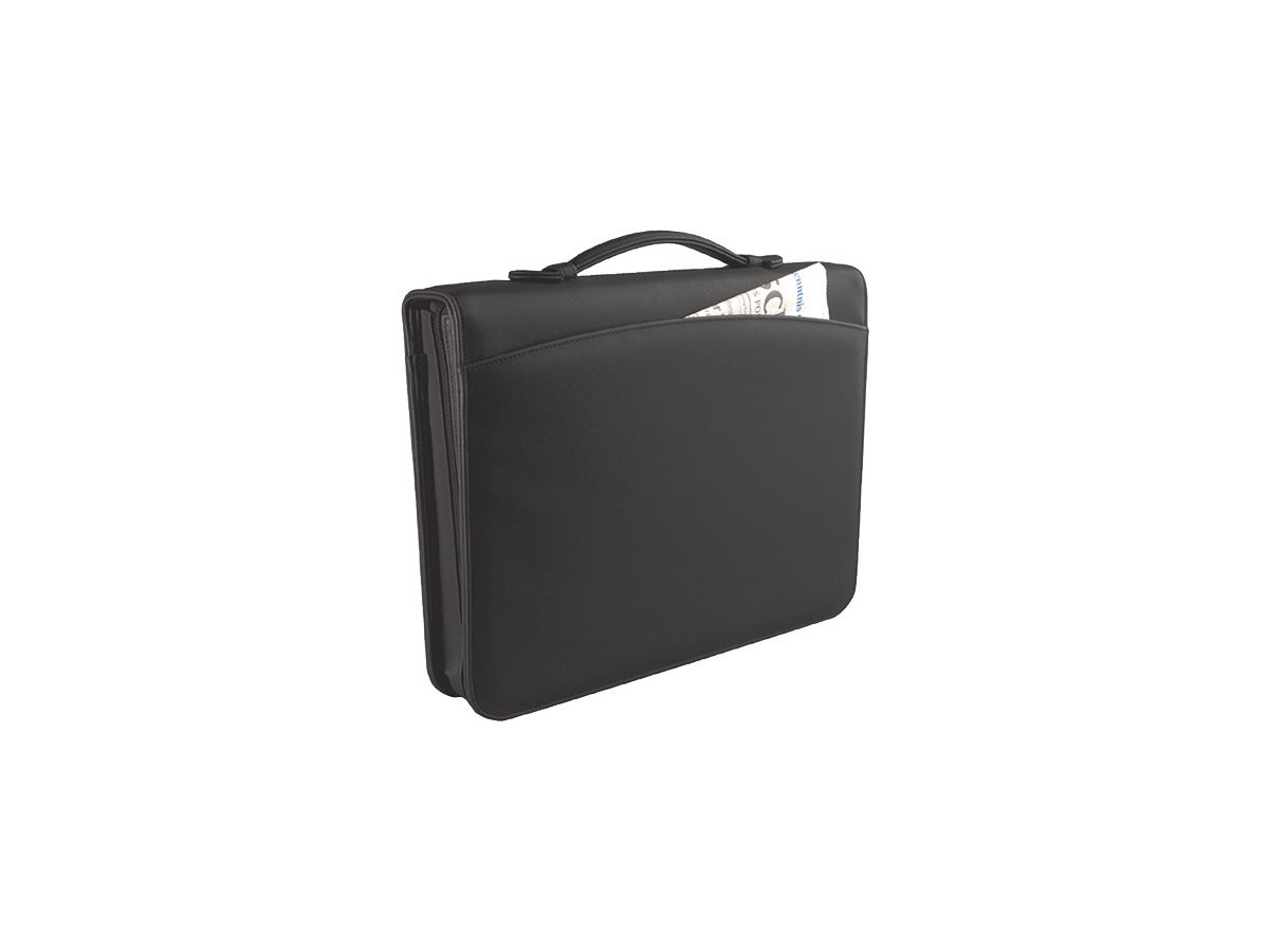 RIDOIDE Portadocumenti 310x380x60mm 750 30 con zip, incl. blocco A4 nero (4003273261556)
