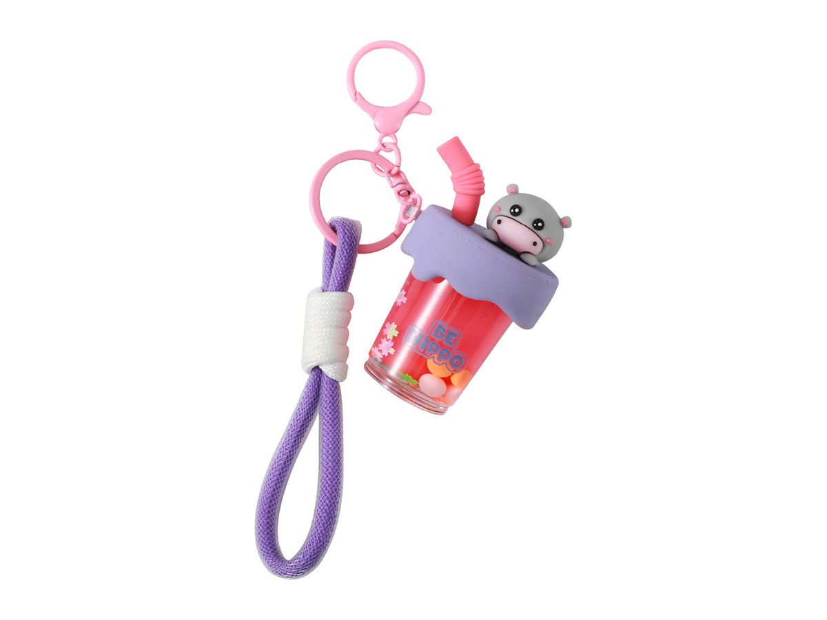 I-TOTAL Porte-clés Bubble Tea XL3081 Hippo (8053634005998)