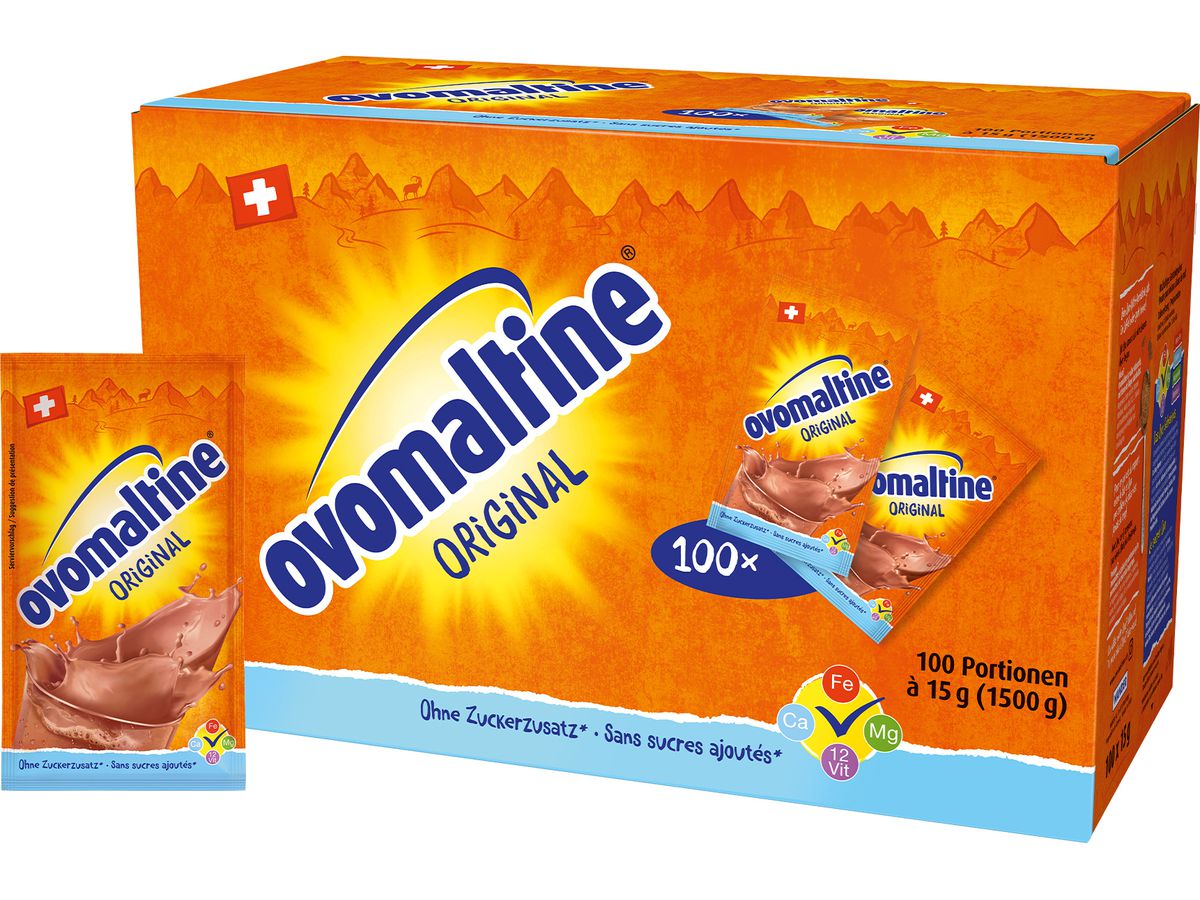 OVOMALTINE Orignal 102185574 15g, 100 pz. (7612100907337)
