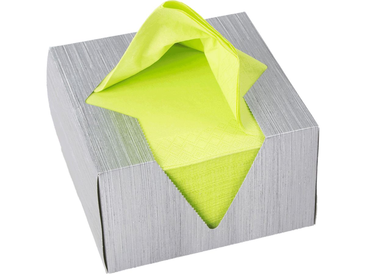 ELCO Tovaglioli Box 33x33cm 04-33401100-500 3 veli, lime 100pz. (7612614061921)