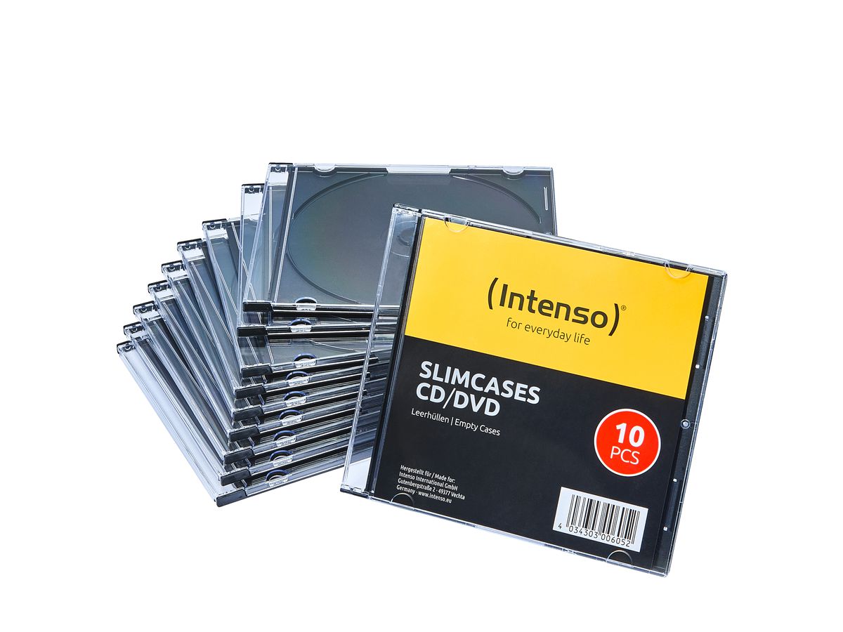 INTENSO CD / DVD Empty Slim Case 9001602 10 pcs. (4034303006052)
