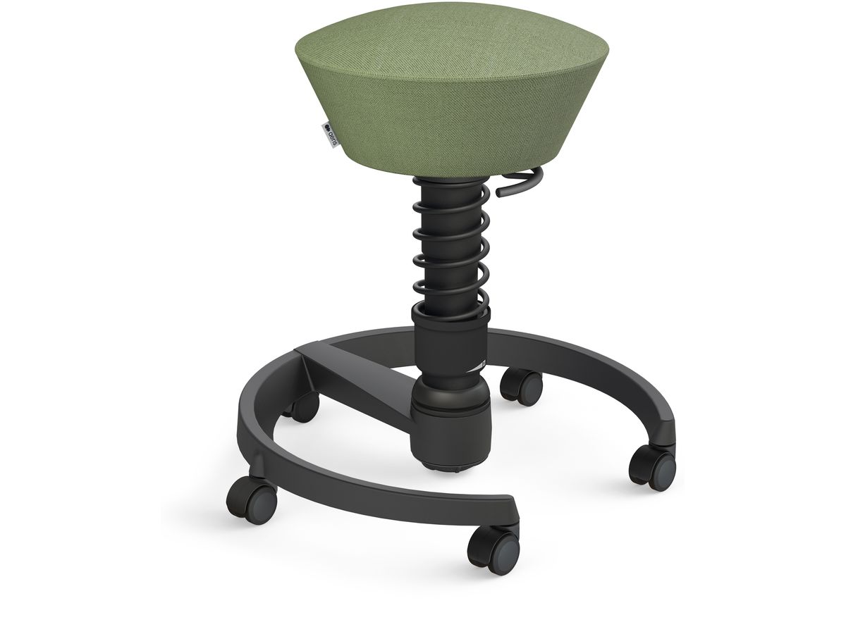AERIS Tabouret Swopper 102HBSTBKBKC noir/vert, à roulettes (4250200425523)
