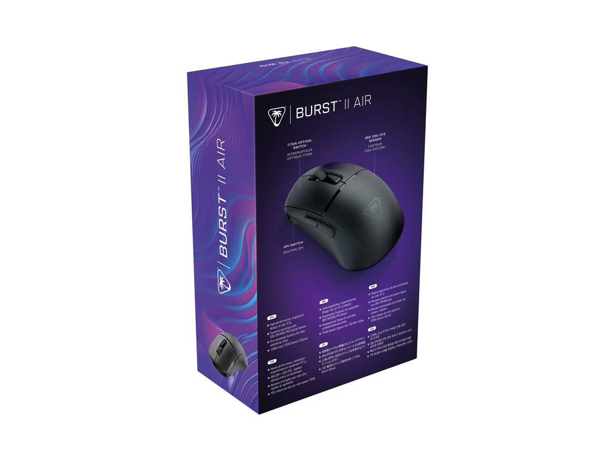 TURTLE BEACH Burst II Air TBM-2101-05 Gaming Mouse, Black (0731855721009)