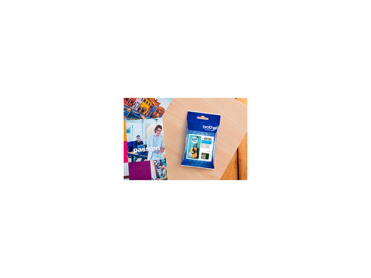 BROTHER Cartouche d'encre HY cyan LC-421XLC DCP-J1050 500 pages (4977766810418)