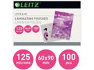 LEITZ Laminiertasche 60x90mm 73690002 glanz, 125my 100 Stk (4002432377107)