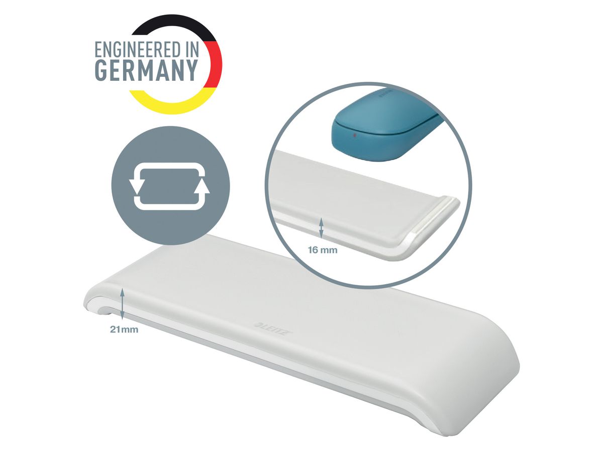 LEITZ Poggiapolsi mouse Cosy 6483-00-85 Grigio regolabile 1 pezzo (4002432129379)