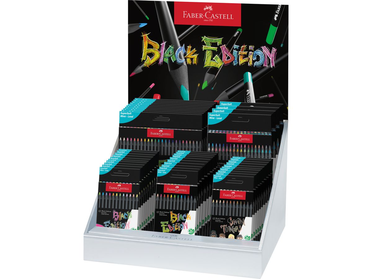 FABER-CASTELL Display Matita colorata 116496 Black Edition 2025 (4005401164968)