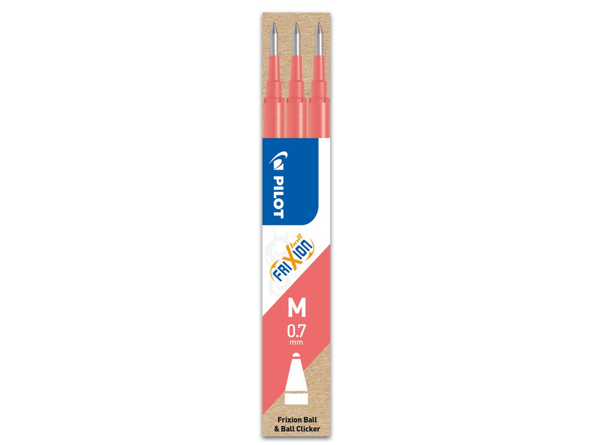 PILOT FriXion Refill 0.7mm BLS-FR7-CP coral-pink 3 pezzi (4902505584206)