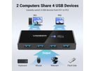UGREEN Sharing Switch Box 30767 2in4 Out USB 2.0,(BB) (6957303837670)