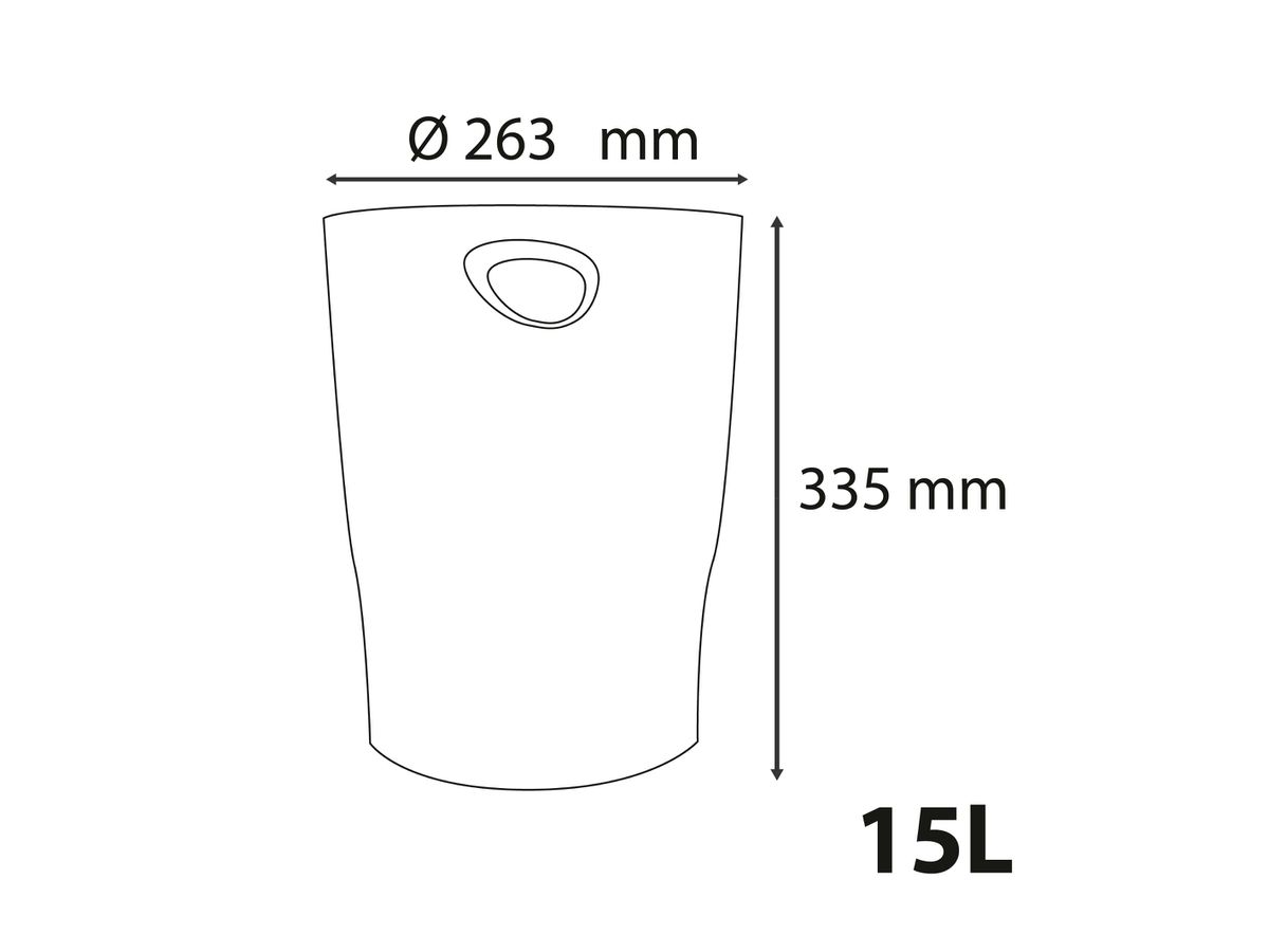 EXACOMPTA Panier à papier Ecobin 15lt 45334D bleu pacifique (9002493453340)