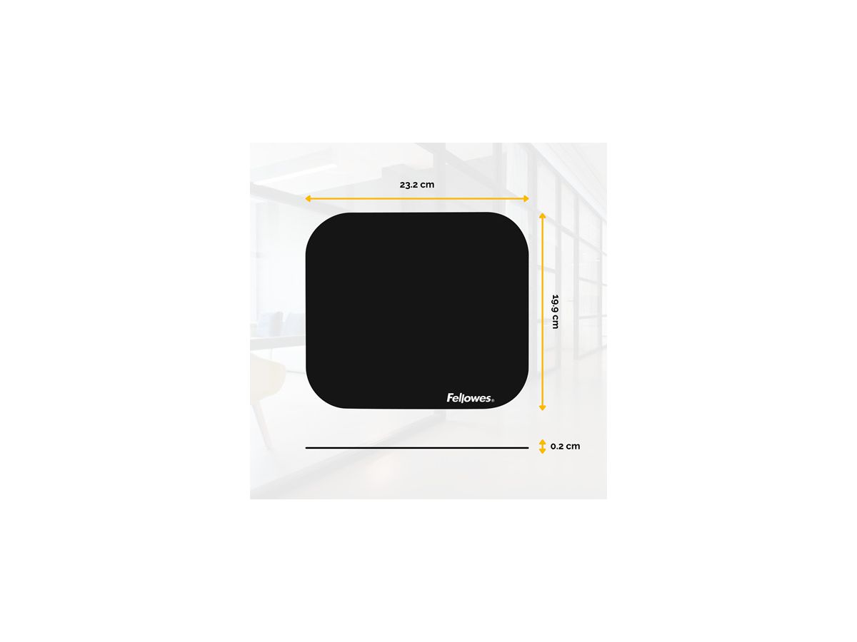 FELLOWES Mouse Pad 58024 gomatoa nero (0077511580246)