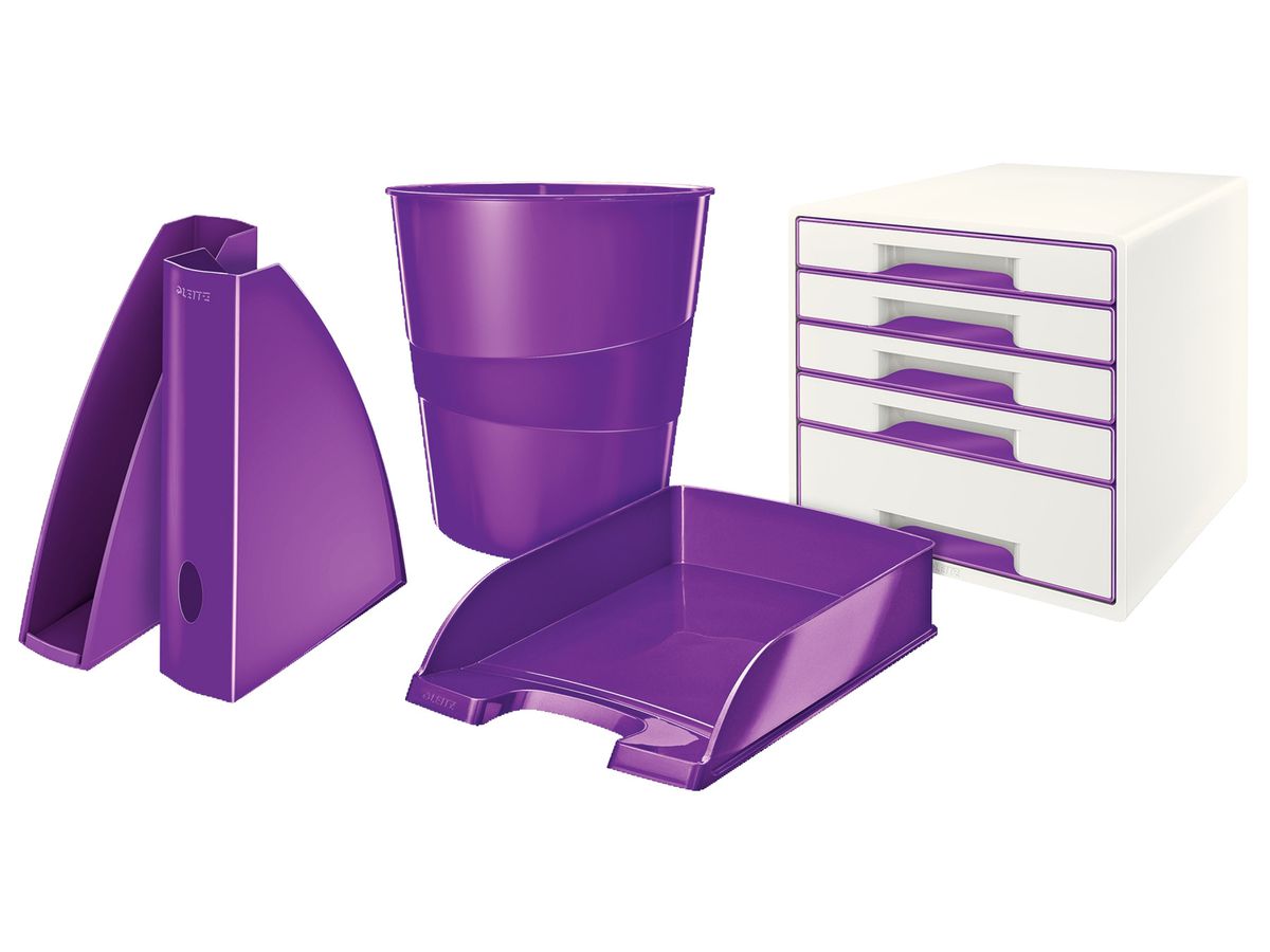 LEITZ Papierkorb WOW 15 Liter 52781062 violett (4002432104420)